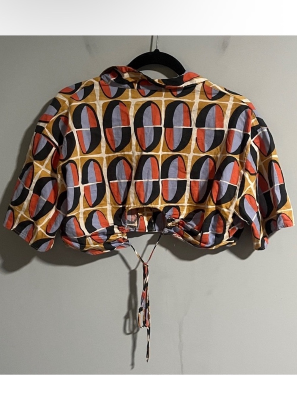 Zara Cropped Printed Blouse - Picture 6 of 7